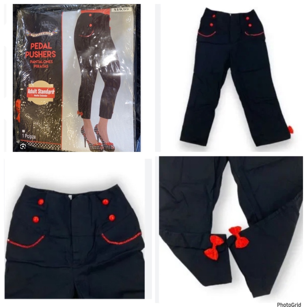 Rockabillty adult standard pedal pushers Halloween costume NEW